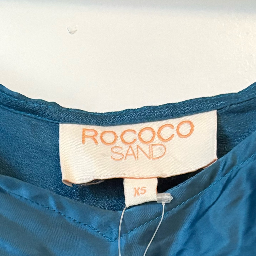 💙ROCOCO SAND Poppy Gown sz XS Dark Turquoise Maxi Long Dress NWT Reg $498💙 - Picture 11 of 12